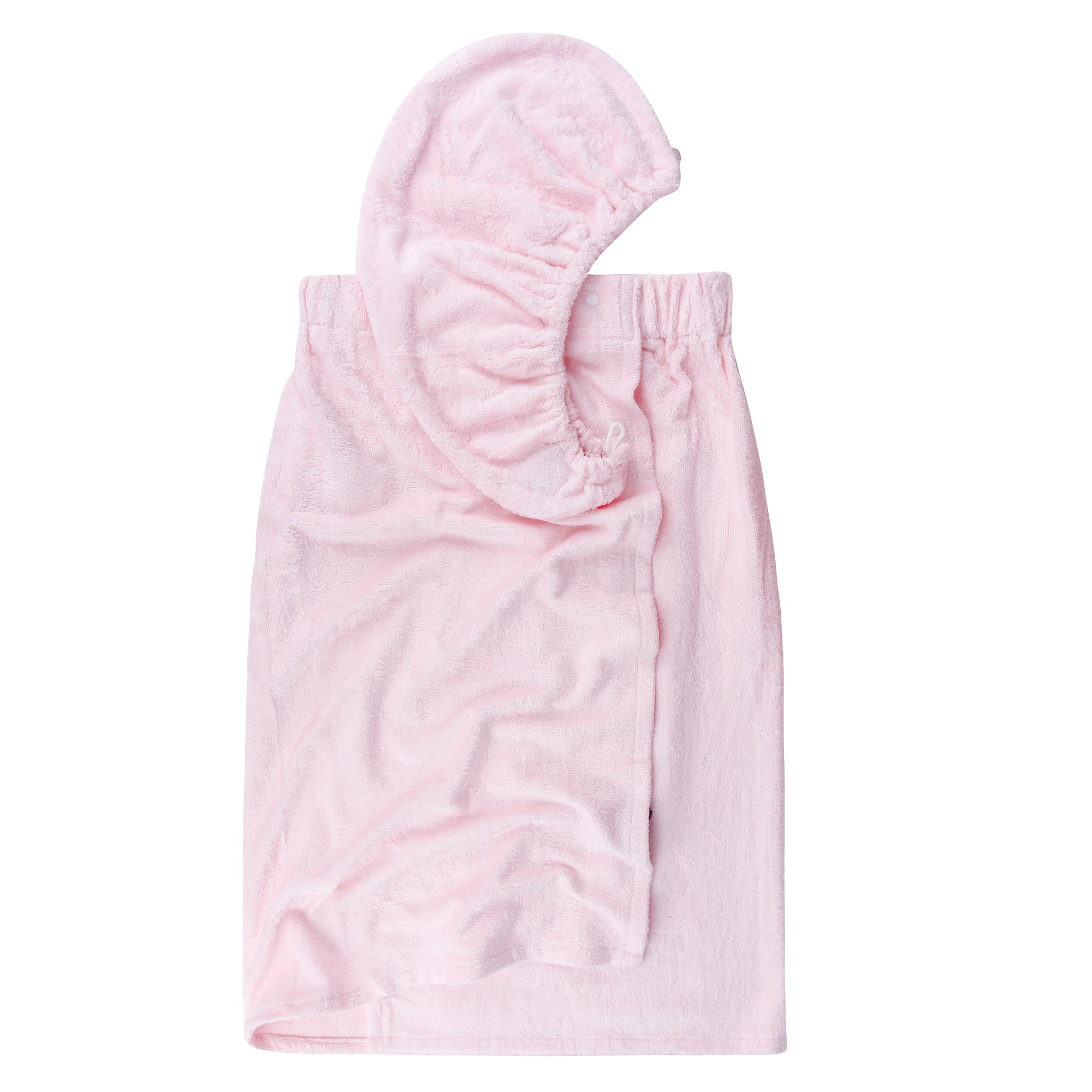 Towel wrap outlet and turban set