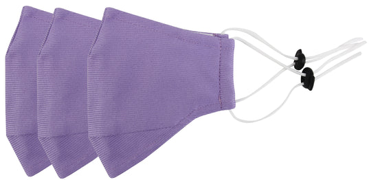 3 Ply Reusable Face Mask, Lavender, Small, 3 Pack