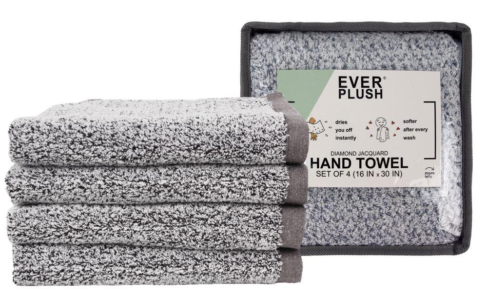Diamond Jacquard 6 Piece Bath Sheet Set Rose – The Everplush Company