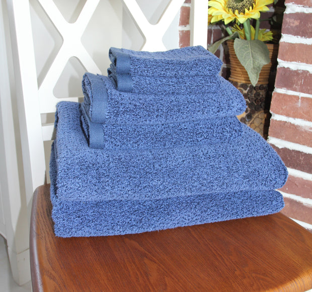 Diamond Jacquard Towels 6 Piece Bath Towel Set, Navy Blue