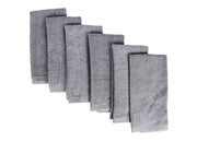 Everplush Rayon Windowpane Kitchen and Dish Towels, 6 Pack, Ash Grey