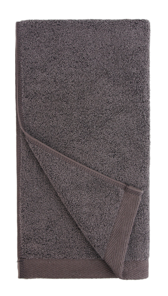everplush flat loop hand towel charcoal