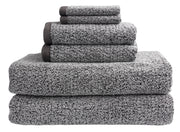 Diamond Jacquard Towels, 6 Piece Bath Sheet Towel Set, Grey Recycled