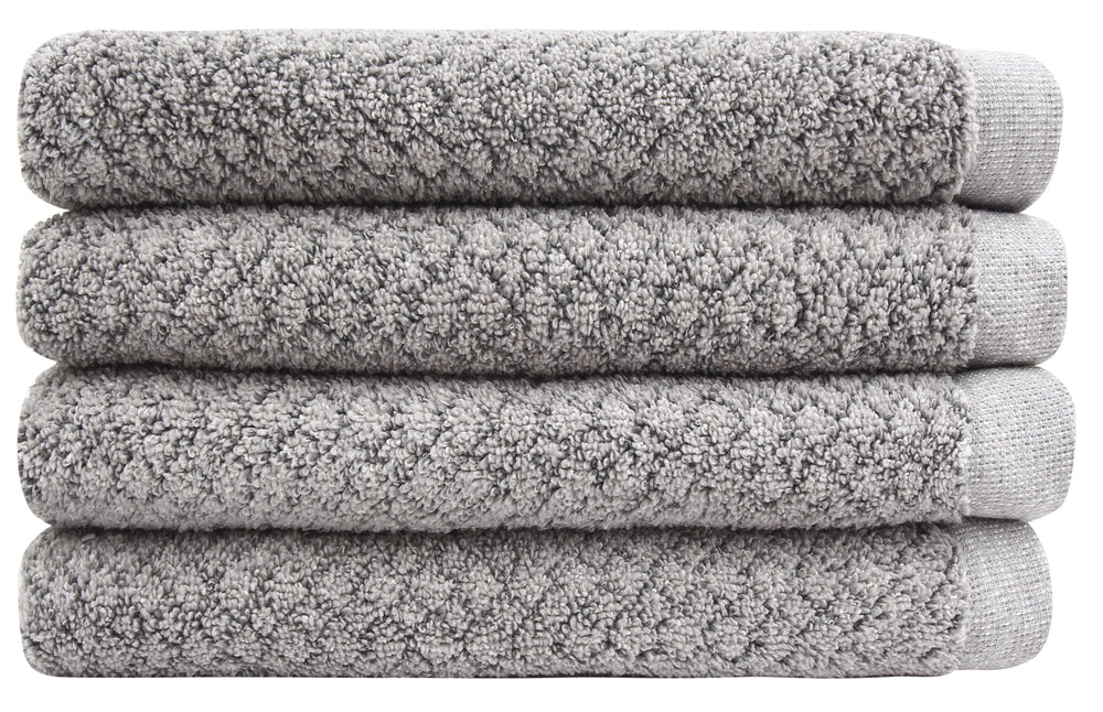 Flat Loop 6 Piece Bath Towel Set, Ash (Light Grey) – The Everplush Company