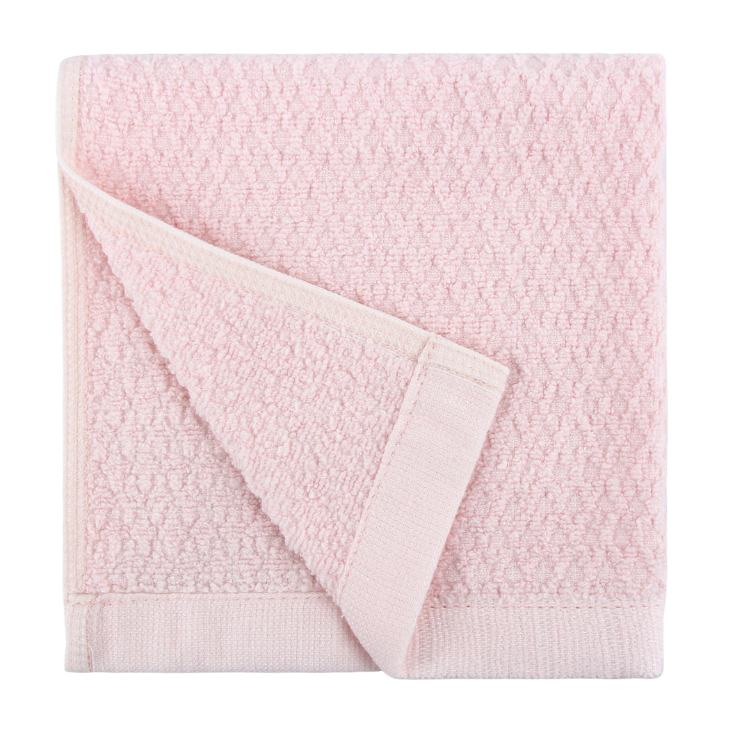 Diamond Jacquard Washcloths - 6 Pack, Pale Pink – The Everplush
