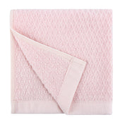Diamond Jacquard Washcloths - 6 Pack, Pale Pink