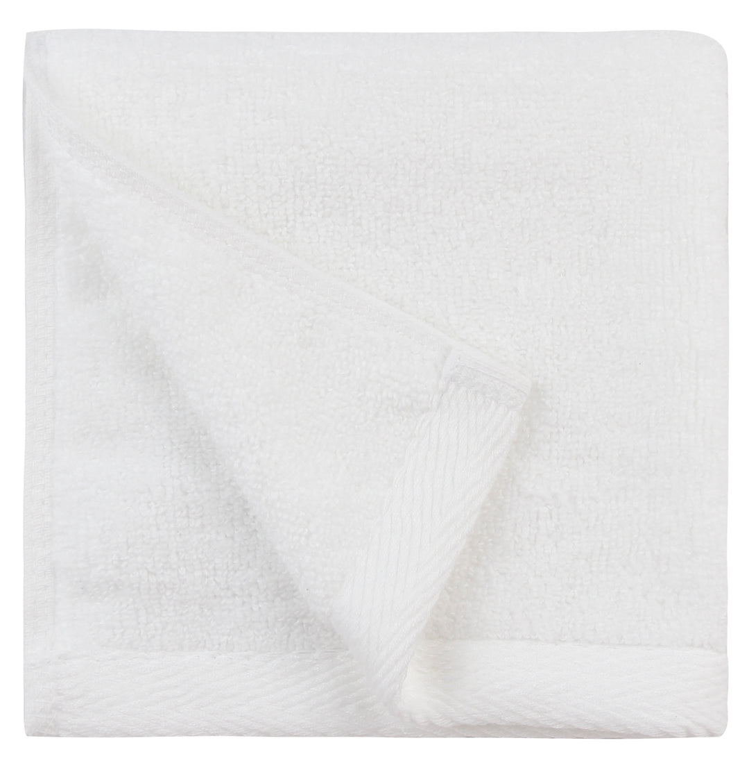 Flat Loop Washcloths - 6 Pack, Porcelain (White)