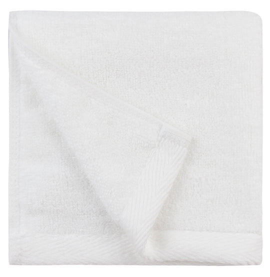 Flat Loop Washcloths - 6 Pack, Porcelain (White)