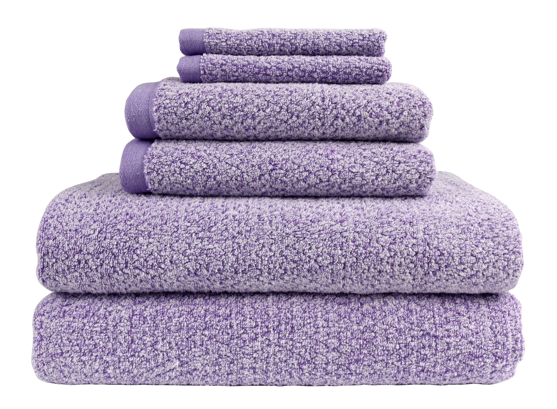 Everplush Diamond Jacquard Bath Towel Set, 2 Pack (30 x 56), Lavender 2 