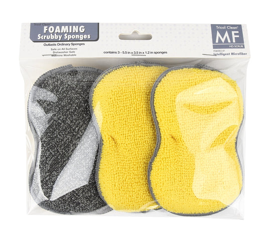 Microfiber Foaming Scrubby Sponges 3 Pack