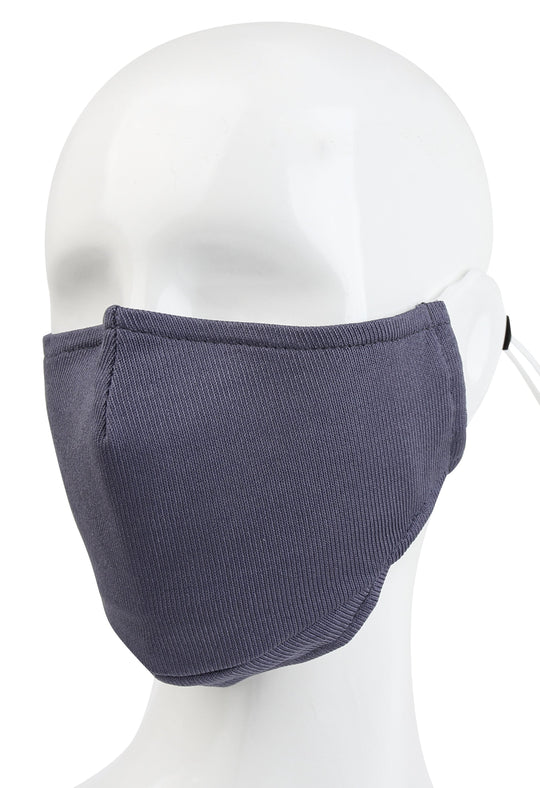 3 Ply Reusable Face Mask, Charcoal, Large, 1 Piece