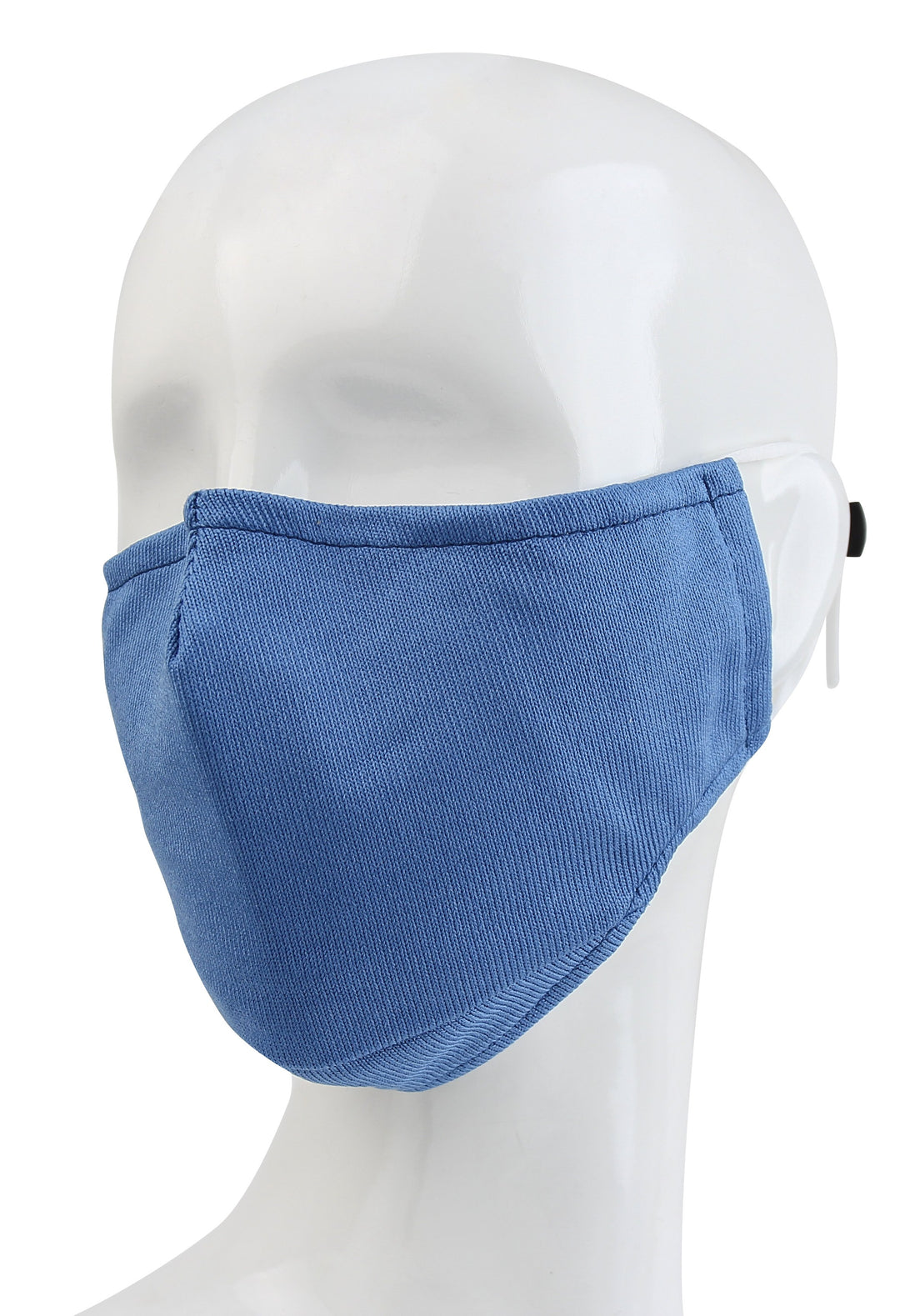 3 Ply Reusable Face Mask, Cerulean Blue, Large, 1 Piece