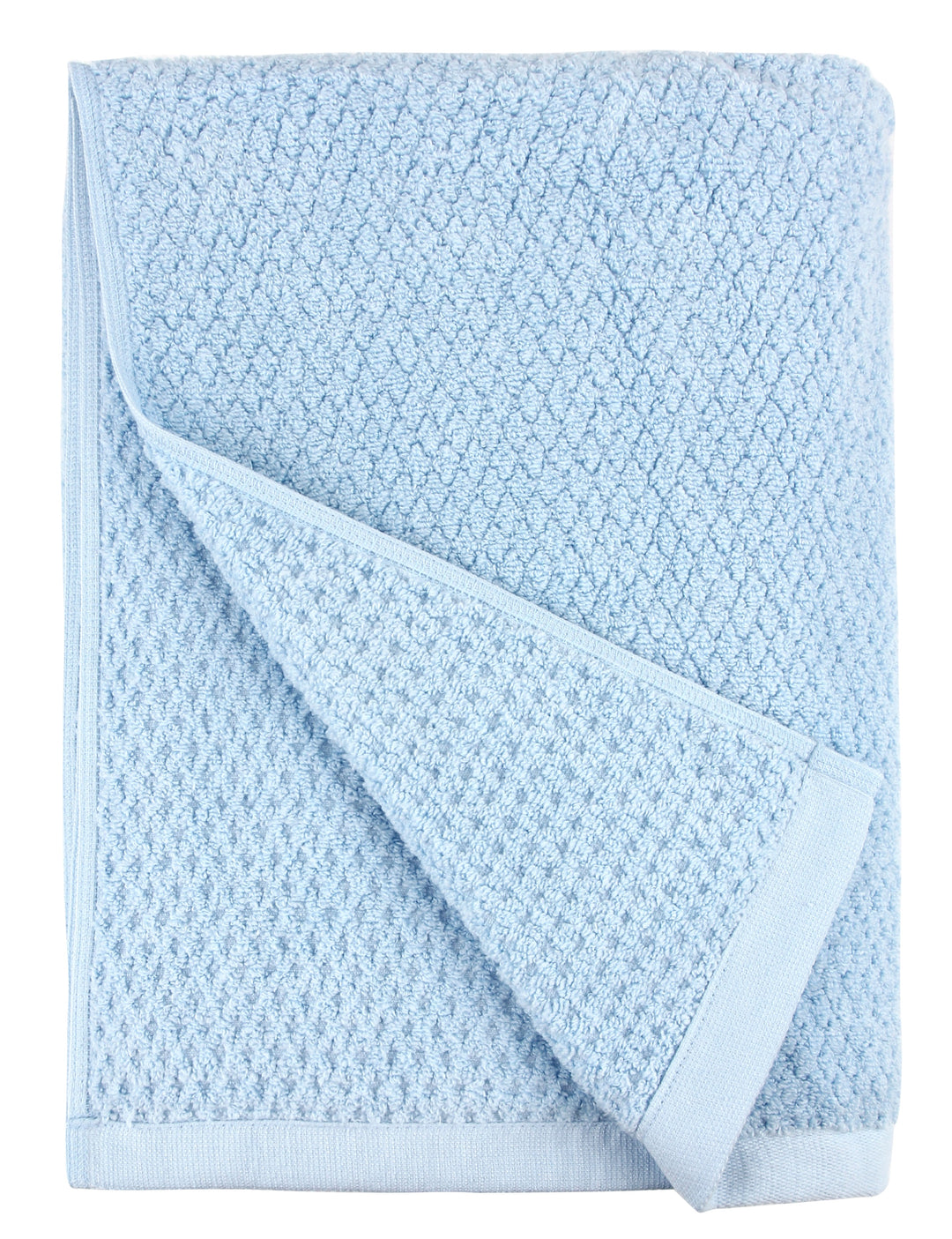 Diamond Jacquard Bath Towel - 1 Piece, Aquamarine