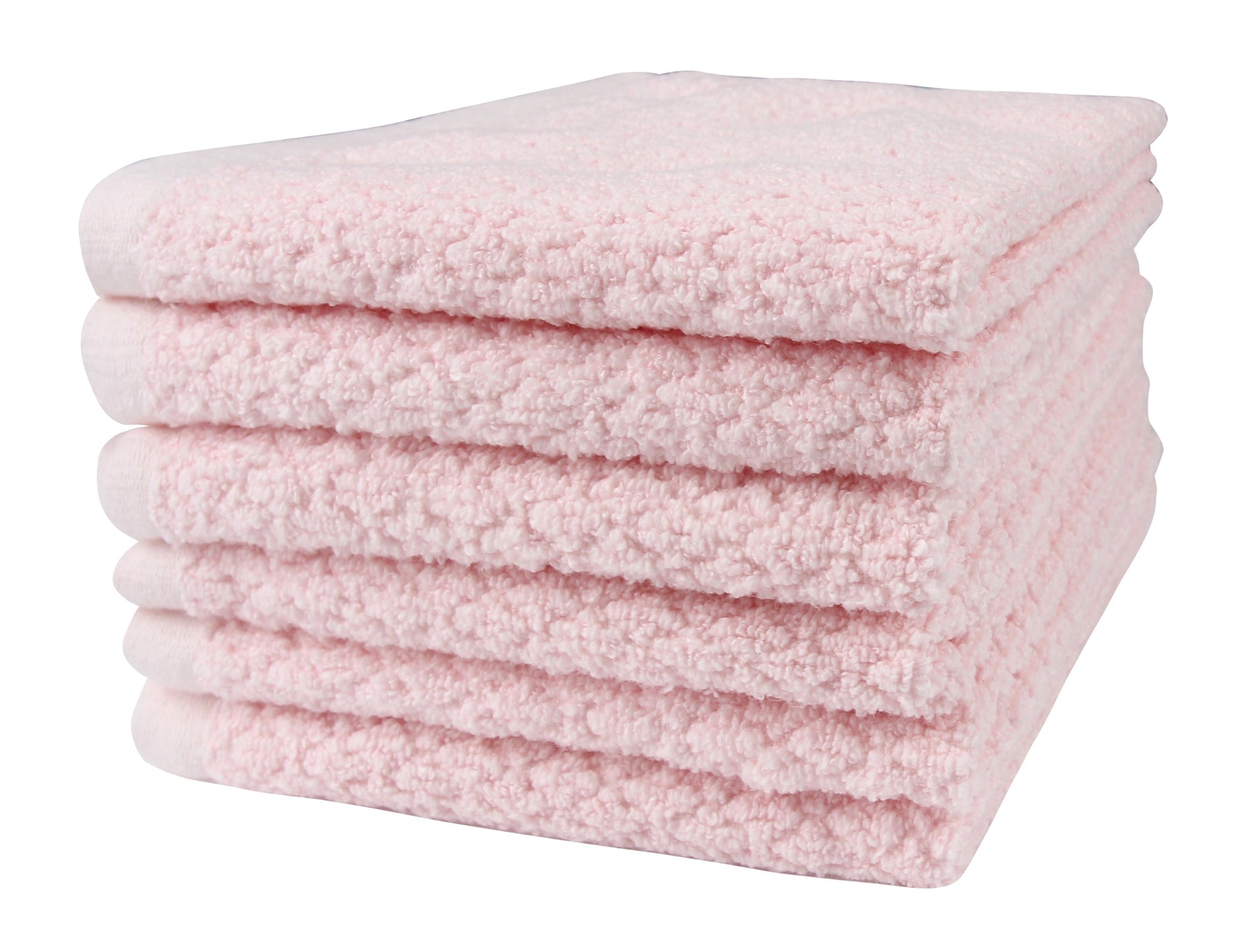 Diamond Jacquard Washcloths - 6 Pack, Pale Pink – The Everplush