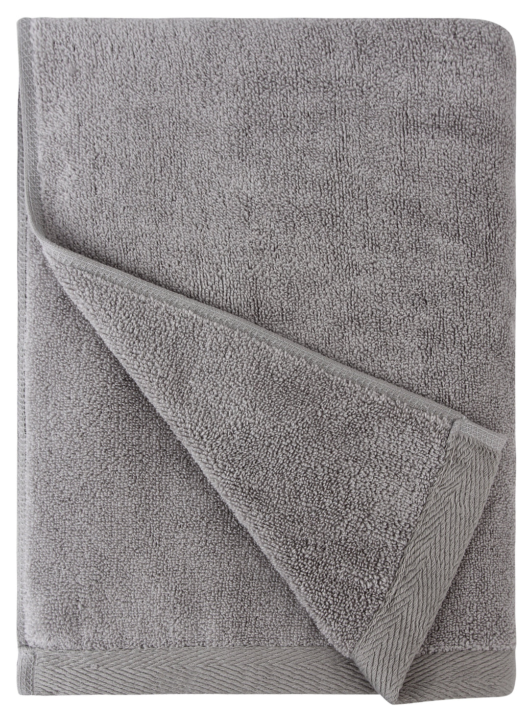 Flat Loop Bath Towel - 1 Piece, Ash (Light Grey)