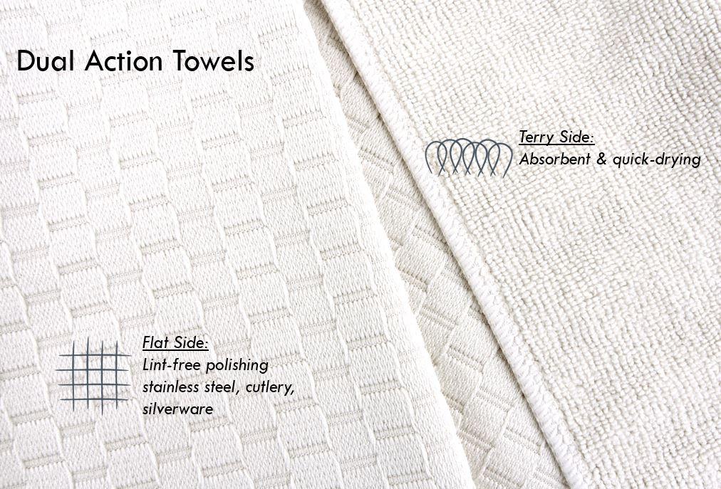 Microfiber Dish Towels, Set of 2, Charcoal