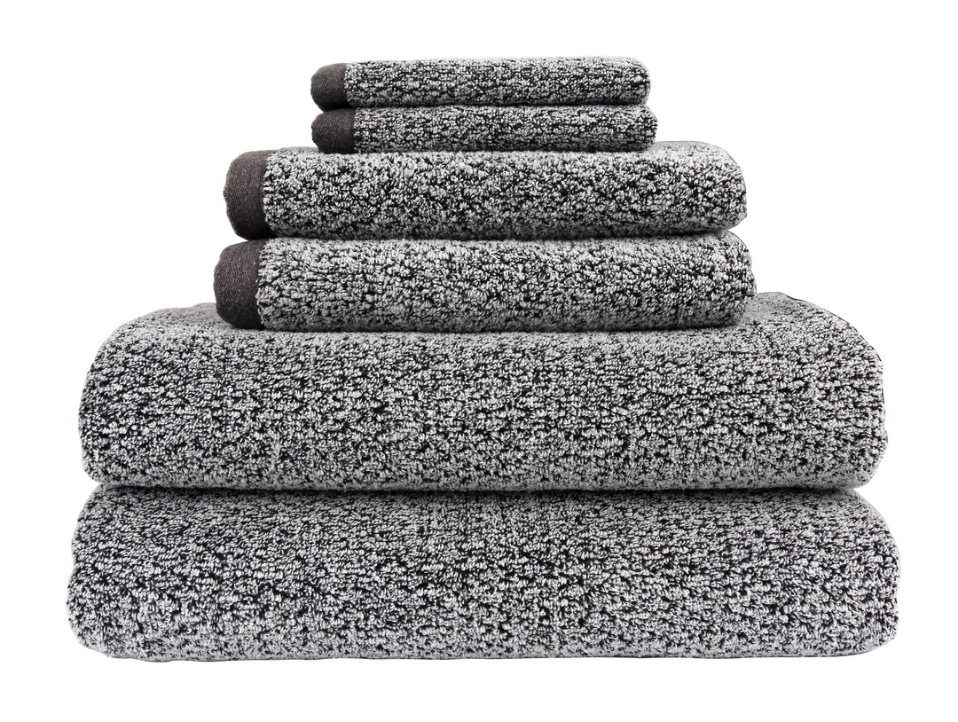 Everplush Diamond Jacquard Recycled 6 Piece Bath Towel Set, Grey