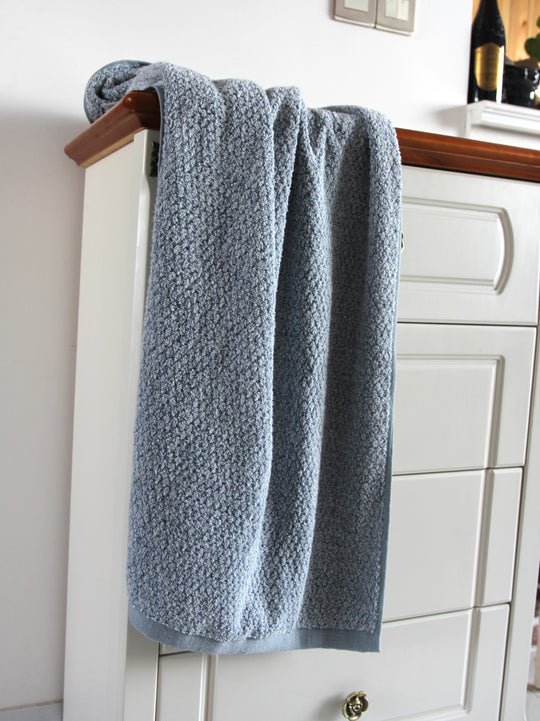 Diamond Jacquard Towels Bath Sheet Towel - 1 Piece, Dusk (Grey Blue)