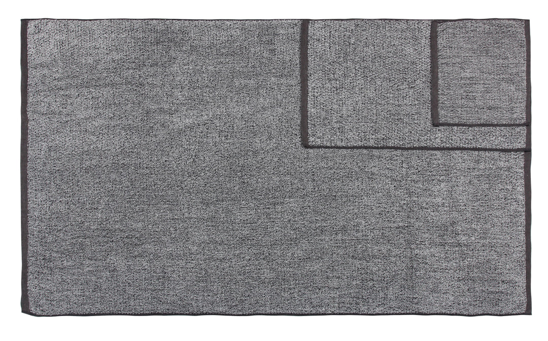 Diamond Jacquard 6 Piece Bath Sheet Towel Set, Grey