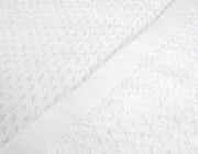 Diamond Jacquard Towels 6 Piece Bath Towel Set, White Recycled