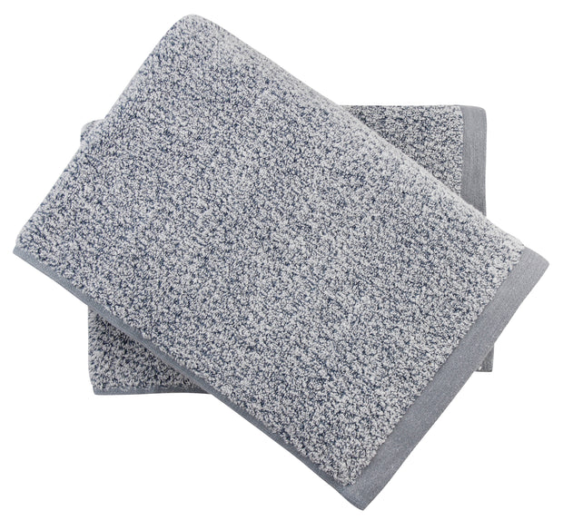Diamond Jacquard Towels, Bath Towel - 2 Pack, Dusk (Grey Blue)
