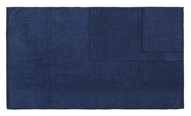 Diamond Jacquard Towels 6 Piece Bath Towel Set, Navy Blue
