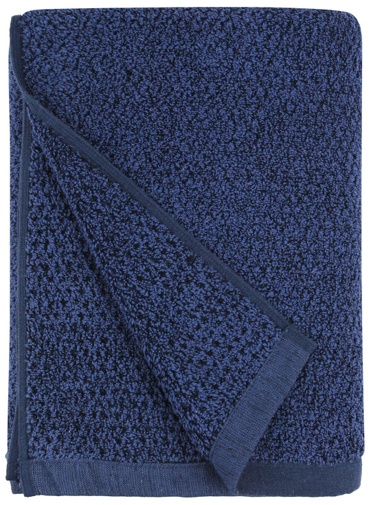 Diamond Jacquard Towels Bath Sheet Towel - 1 Piece, Navy Blue