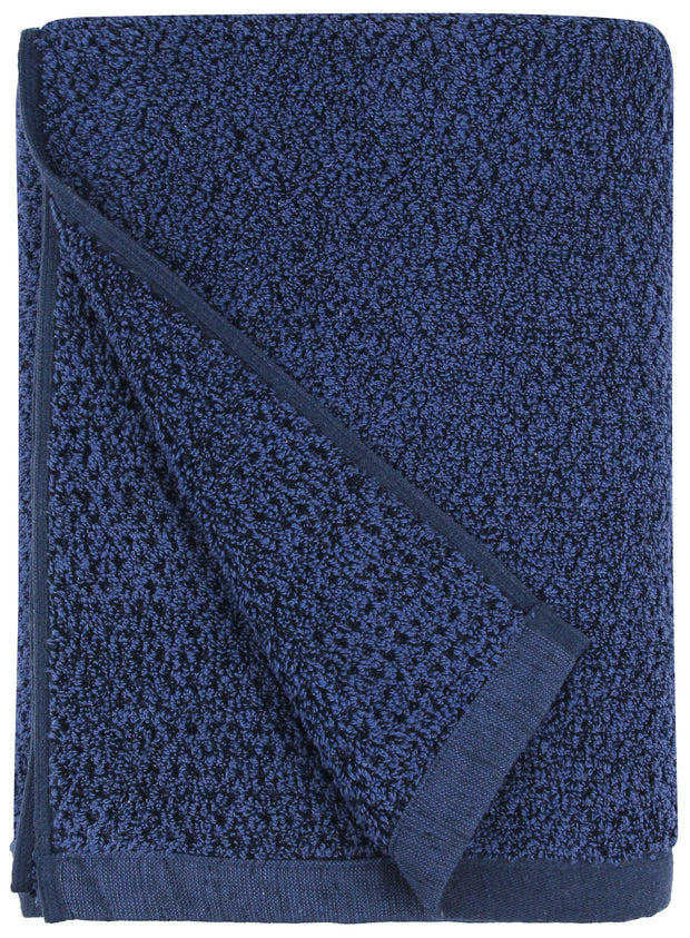 Diamond Jacquard Towels Bath Sheet Towel - 1 Piece, Navy Blue