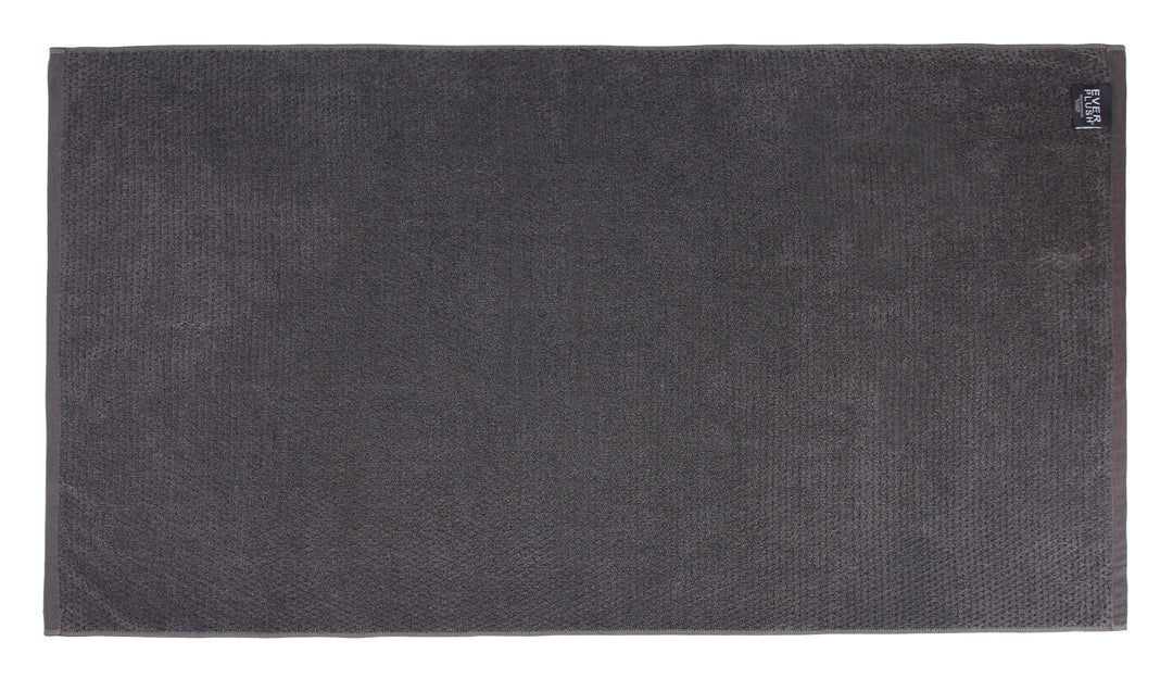 Diamond Jacquard Towels 6 Piece Bath Sheet Towel Set, Charcoal (Dark Grey)