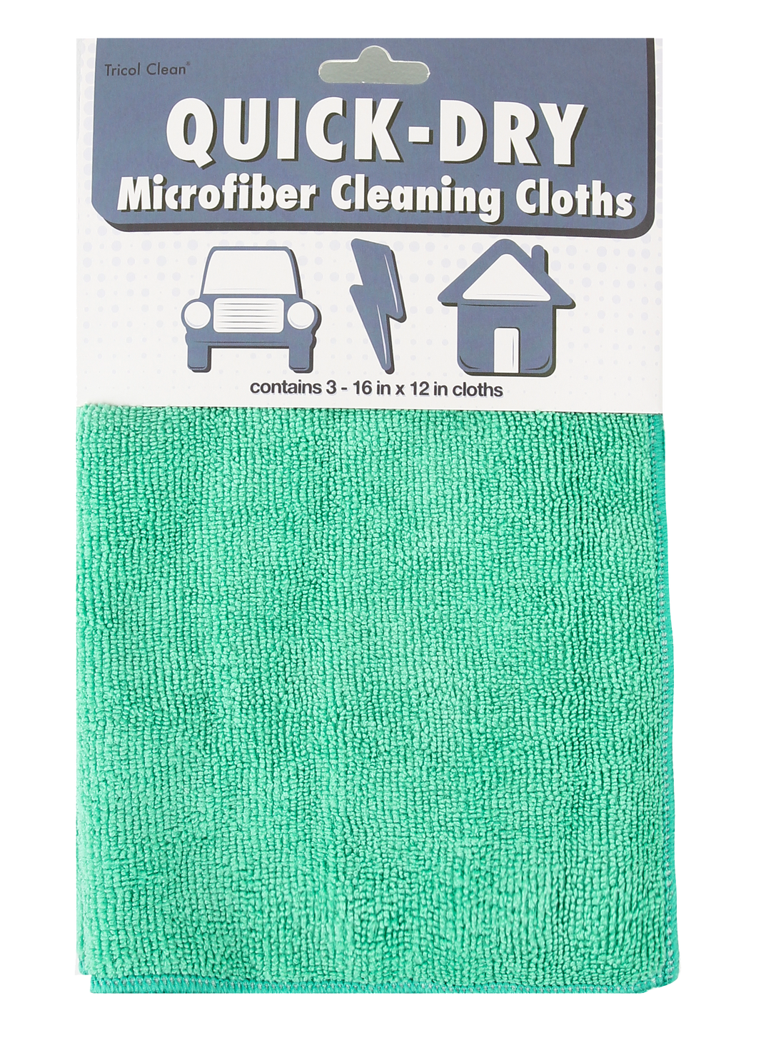 Quick Dry Microfiber Cleaning Cloths, Set of 3