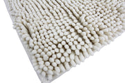 Chenille Accent Rug, 18 x 28 in, Ivory