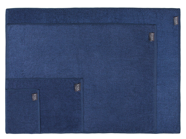 Diamond Jacquard Towels, Bath Towel - 1 Piece, Navy Blue