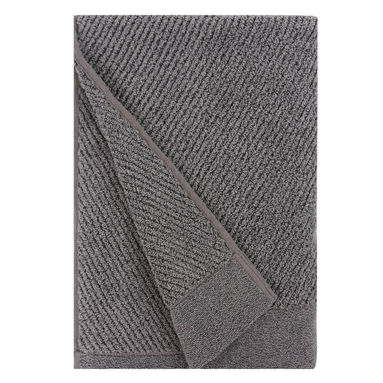 Hokime Ribbed Towels, Bath Towel Set - 10 Piece, Shitake Grey