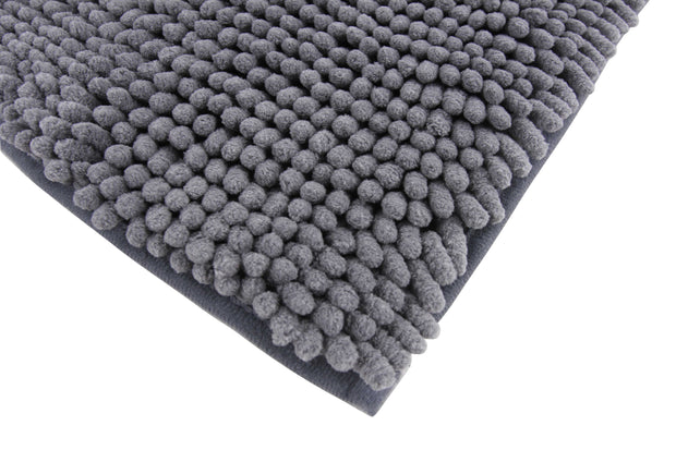 Chenille Accent Rug, 18 x 28 in, Pewter Grey