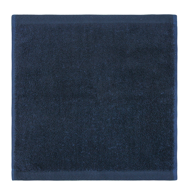 Flat Loop Washcloths - 6 Pack, Navy Blue