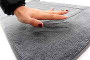 Memory Foam Bath Mat in Slate Grey, Large 21 x 34 in
