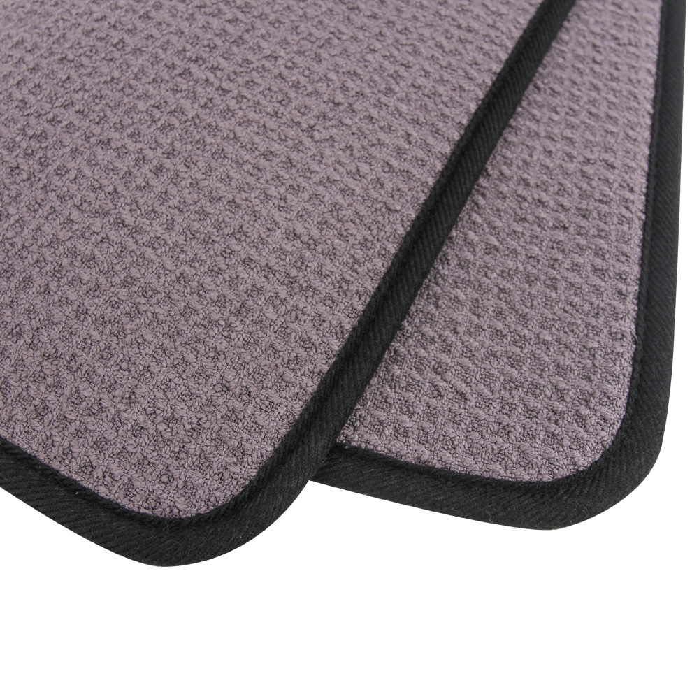 Recycled Honeycomb Microfiber Dish Drying Mat, Charcoal