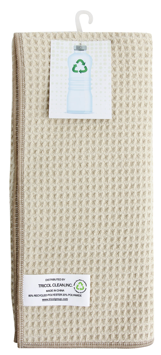 Tricol Clean Recycled Honeycomb Microfiber Dish Drying Mat, Fossil