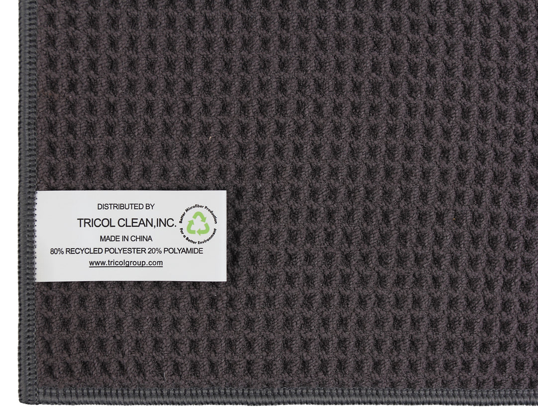 Tricol Clean Recycled Honeycomb Microfiber Dish Drying Mat, Fossil