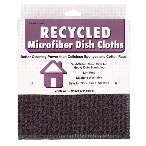 S&T INC. Honeycomb Dish Cloths with Tough Scrub Mesh, Dish Rags for Washing  Dishes, Microfiber Cleaning Rags Kitchen, Grey, 12 inches x 12 inches, 6  Pack Grey 6 Pack