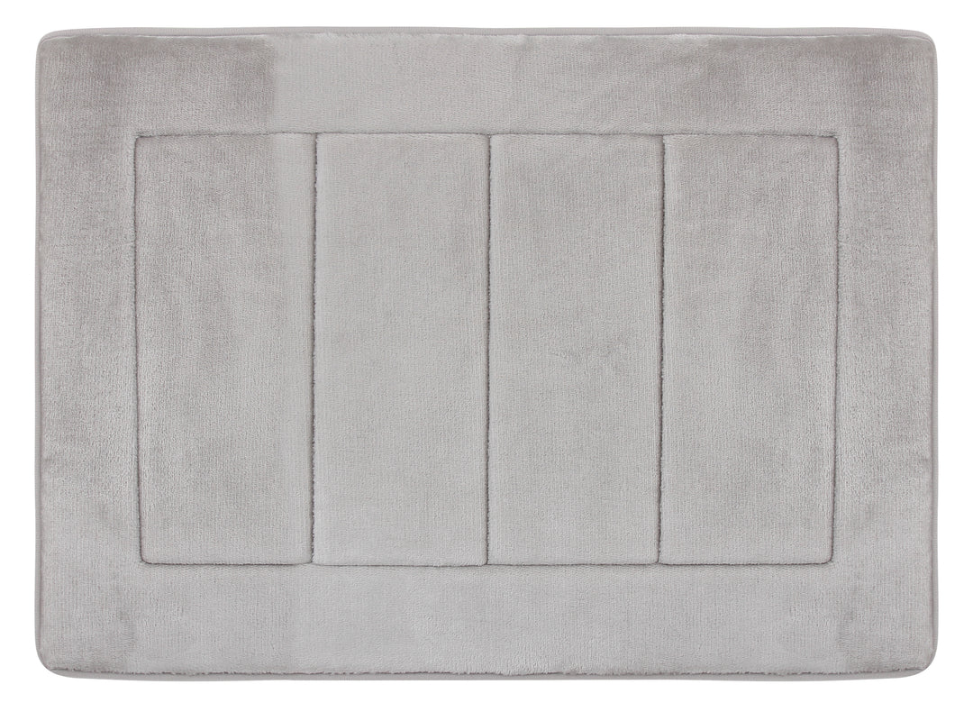 Microdry Diamond Charcoal-Infused Memory Foam Bath Mat, 17 inch x 24 inch, Dark Gray