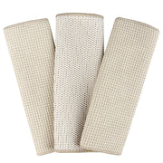 Recycled Honeycomb Dish Cloths w/ Mesh Scrub for Kitchen, 3-Pack Towels, Fossil