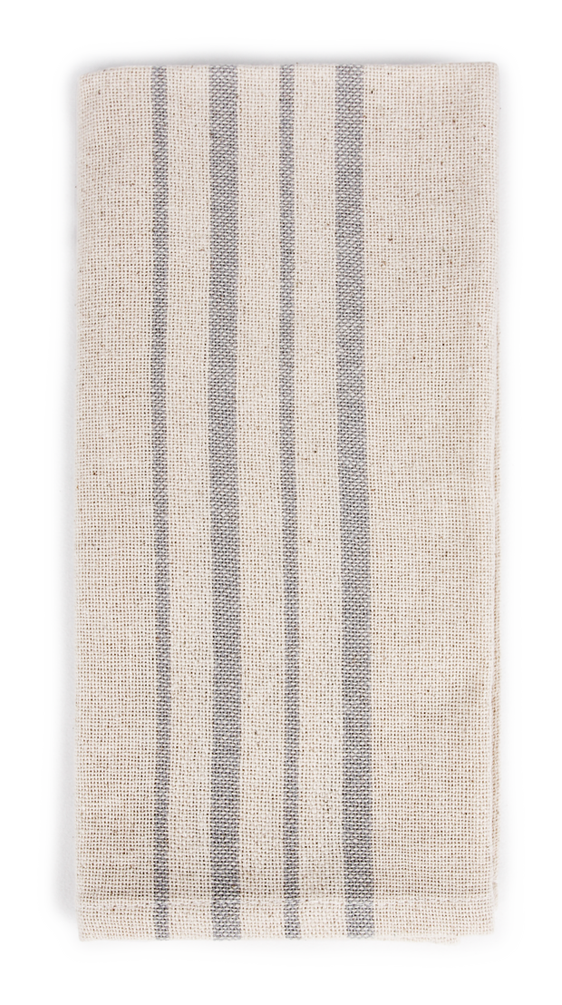 Recycled Cotton Kitchen Towels, Fog, 12 Pack