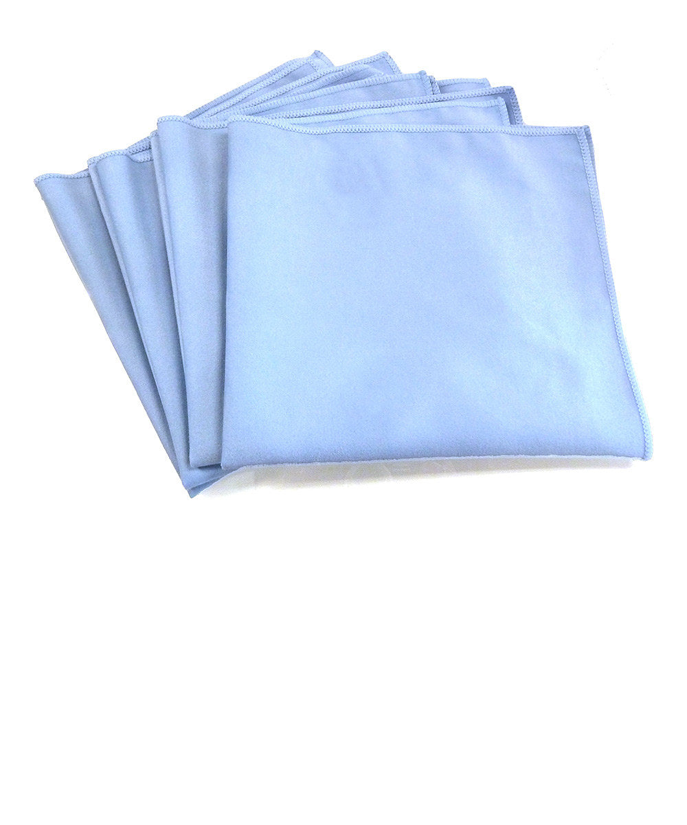 Commercial Grade Microfiber Glass Cloths, 12 Pack - Blue