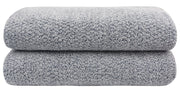 Diamond Jacquard Towels Bath Sheet - 2 Pack, Dusk (Grey Blue)