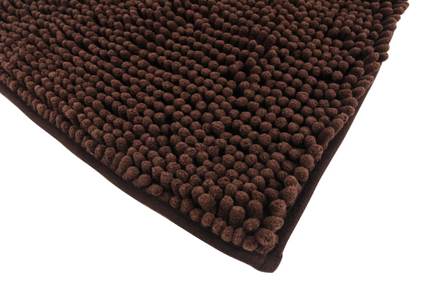 Chenille Area Rug, 36 x 47 in, Coffee Brown
