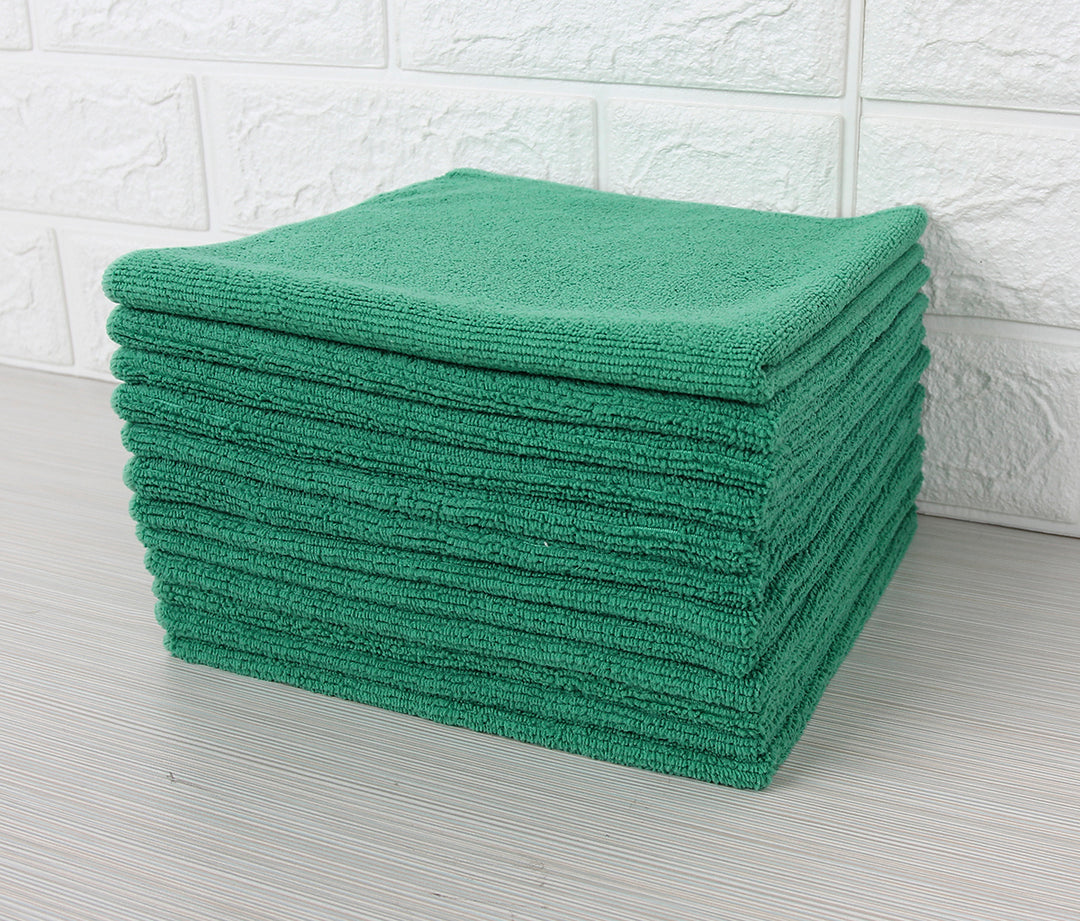 Microfiber 300 GSM Multipurpose 16 x16 Towel Green - Cleaner Solutions