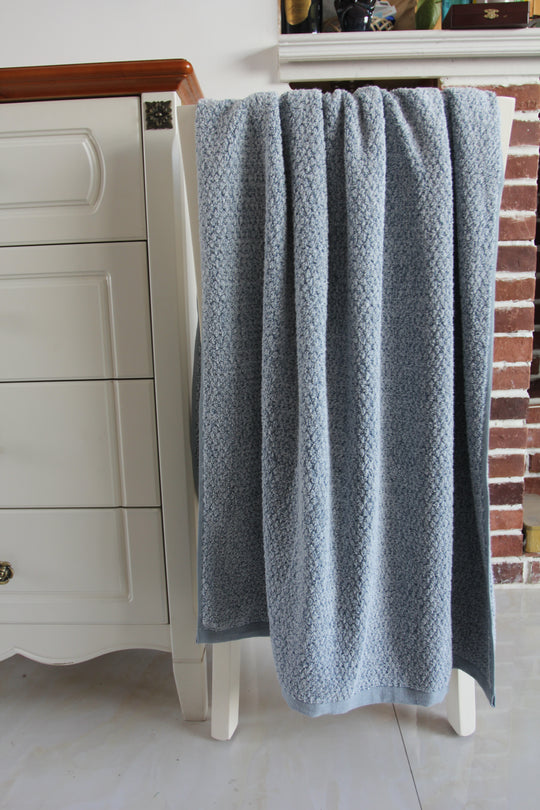 Diamond Jacquard Towels, Bath Towel - 1 Piece, Dusk (Grey Blue)