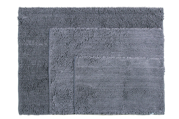 Chenille Accent Rug, 18 x 28 in, Pewter Grey