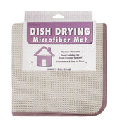 Recycled Honeycomb Microfiber Dish Drying Mat, Fossil